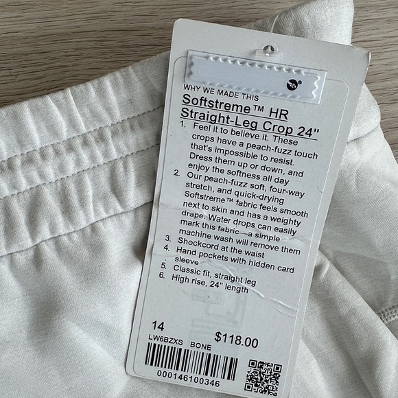 Lululemon Softstreme High-Rise Straight-Leg Cropped Pant 24 - Picture 6 of 10